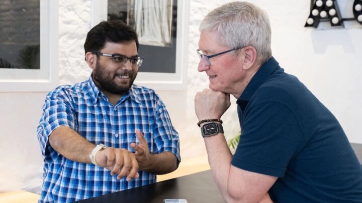 L'Apple Watch est-elle vraiment importante pour la santé de ses utilisateurs ? 4 Image de Tim Cook avec un utilisateur enregistré par une Apple Watch