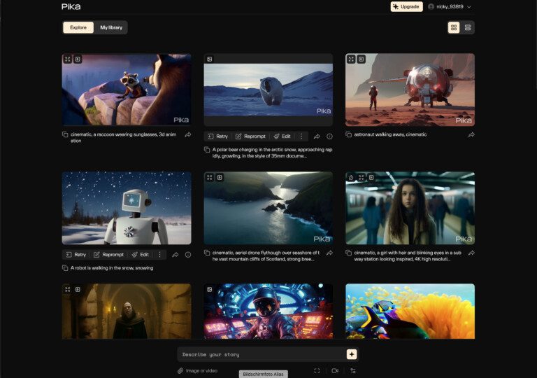 Création de vidéos gratuites avec l'IA : 7 outils formidables 7 KI Video mit Pika