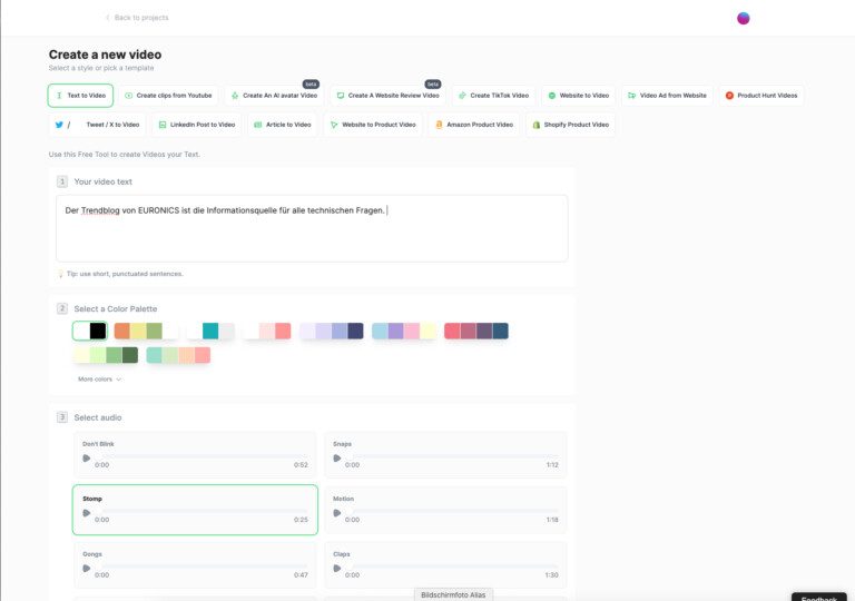 Création de vidéos gratuites avec l'IA : 7 outils formidables 6 Typeframe Videogenerator