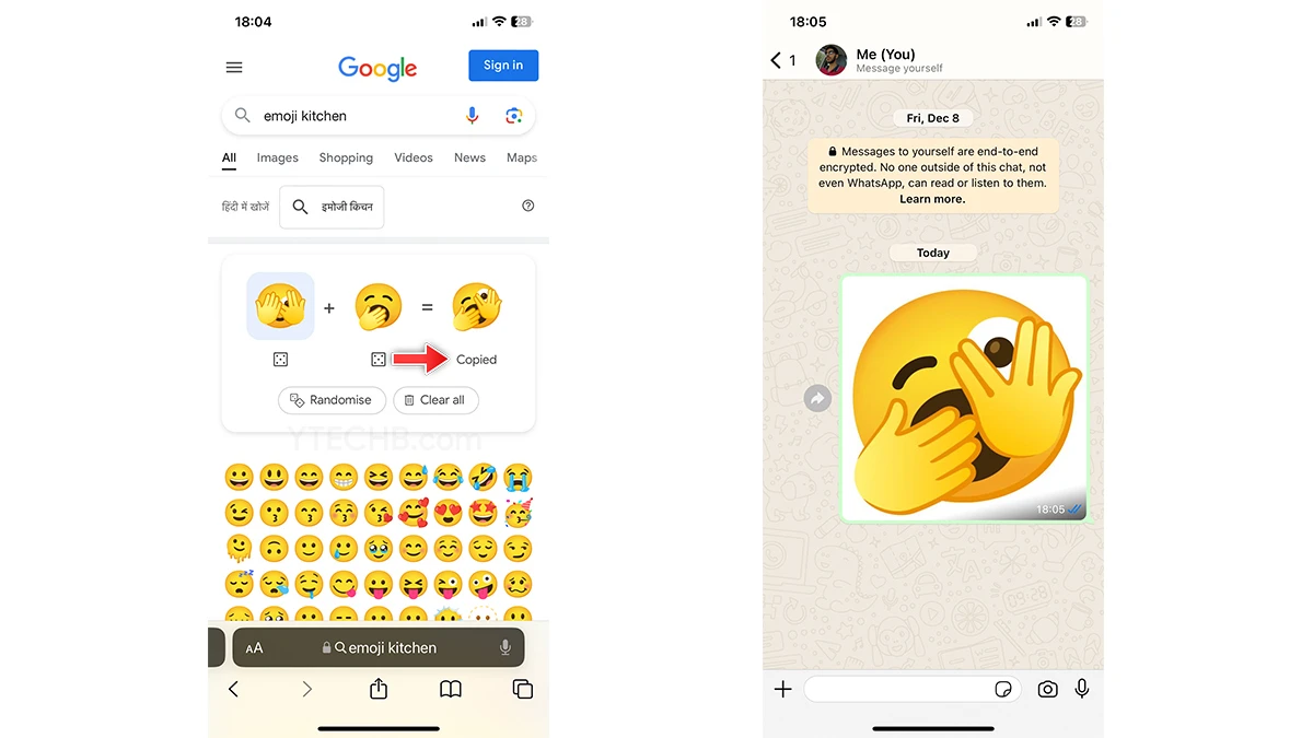 Comment utiliser Emoji Kitchen de Google sur iPhone, Android et PC 3 Comment utiliser Google Emoji Kitchen sur iPhone