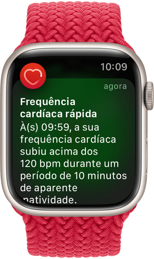 Apple Watch a permis de révéler des caillots de sang dans les poumons non détectés par l'hôpital 2 Une Apple Watch qui affiche un avertissement de fréquence cardiaque rapide