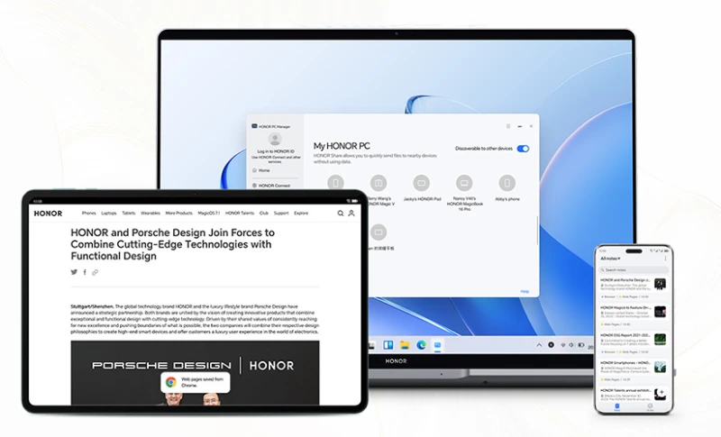 Voici la toute nouvelle tablette HONOR Pad 9: ultra équipée, conçue pour jouer et travailler 7 Honor Notes Et Collection Ai Round