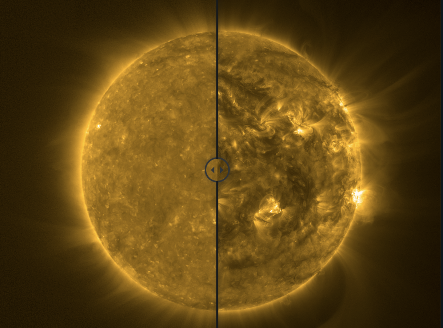 Le soleil a changé de manière surprenante ces deux dernières années : il est maintenant beaucoup plus virulent 3 une image comparative du soleil à différentes étapes, en 2021 et en 2023
