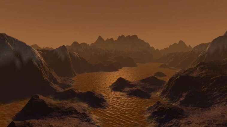 Dans les lacs étranges de Titan, la vie pourrait s'épanouir : l'hypothèse captivante des scientifiques 1 Illustration de la surface de Titano. Crédit : Steven Hobbs