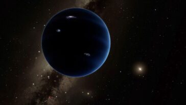 Aux confins obscurs et froids du Système solaire, un mystérieux monde pourrait se dissimuler, distinct des connus Planète Neuf ou Dix 9 Illustration de la Planète Neuf, également appelée Planète X, une planète hypothétique qui orbite aux confins externes du système solaire. Crédit : Caltech/R. Male (IPAC)