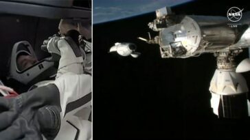 Retour sur Terre pour Villadei et les astronautes de la mission Ax-3 : quand aura lieu l'amerrissage 24 a sinistra, Walter Villadei a bordo della navicella Dragon di SpaceX. A destra, lo sgancio della navicella dalla Stazione spaziale internazionale