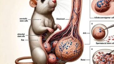 Scientifiques horrifiés par l'image créée par l'IA : une souris aux organes génitaux énormes se retrouve dans un article révisé 25 L'image du rat avec des organes génitaux énormes figurant dans un article scientifique soumis à une évaluation par les pairs / Crédit : Frontiers in Cell and Developmental Biology 2024.