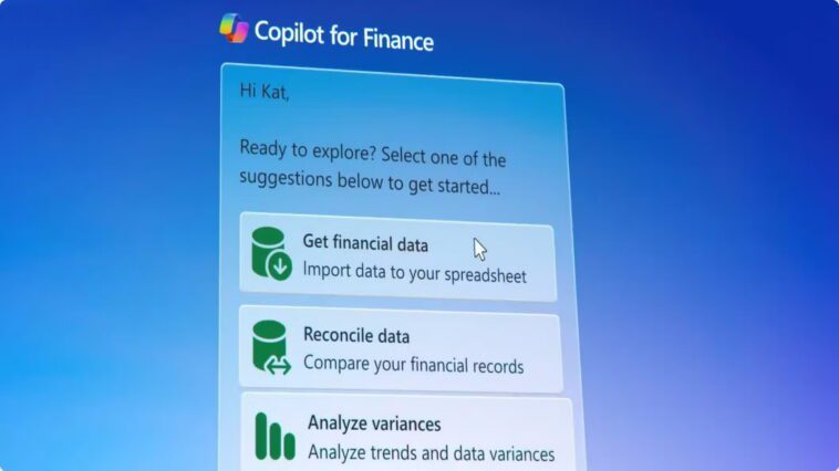 Microsoft veut dynamiser les applications financières avec Copilot for Finance 1 Microsoft wants to supercharge financial applications with Copilot for Finance