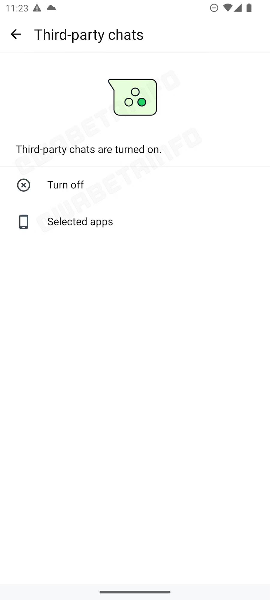 Service de messagerie DMA d'actualités WhatsApp