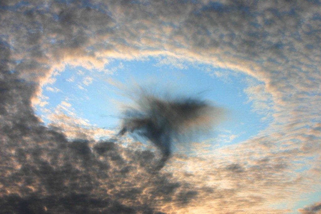 Que sont les étranges "trous dans le ciel" observés depuis le satellite Terra de la NASA 3 Un nuage Cavum vu de la terre. Crédit : Raab/Wikipedia