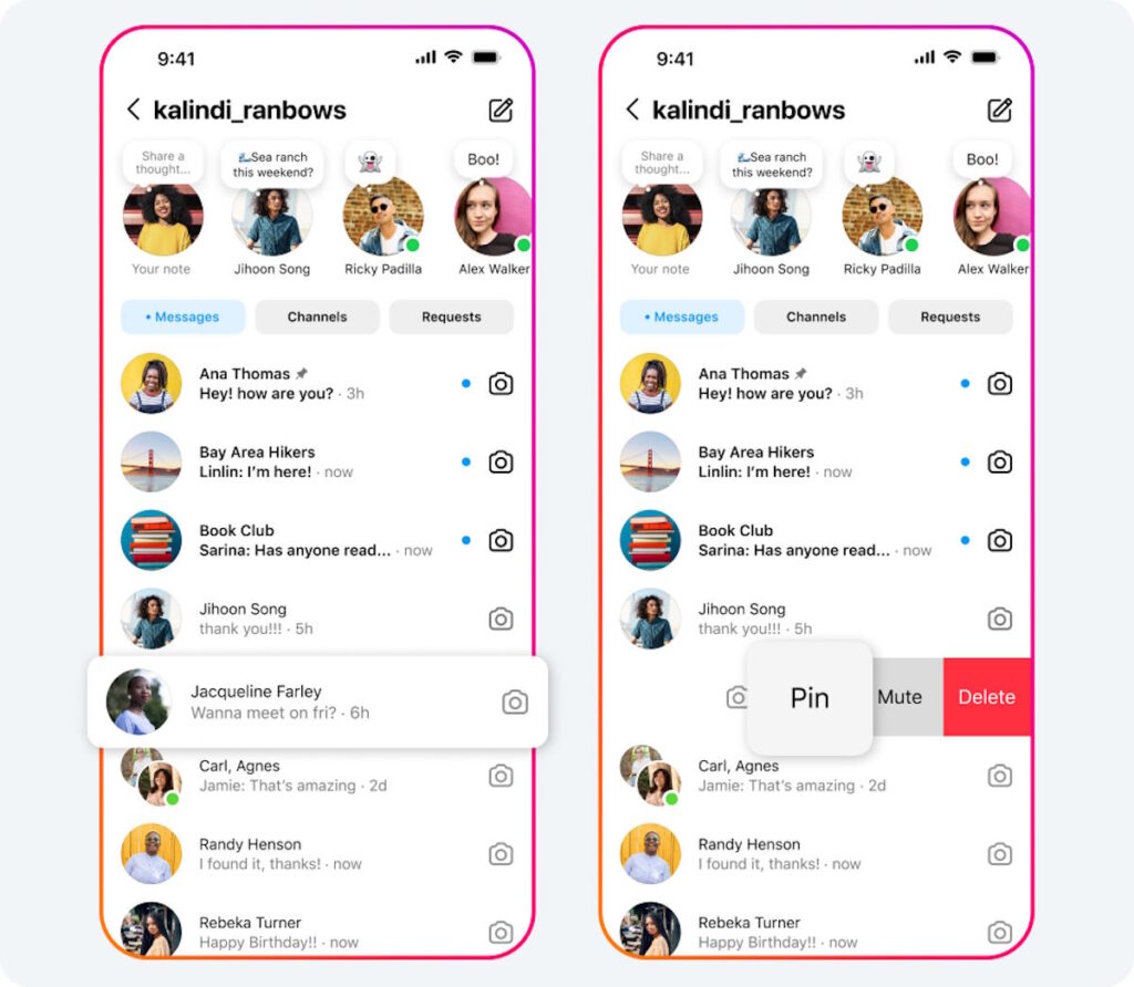 Les publications Instagram modifient Meta