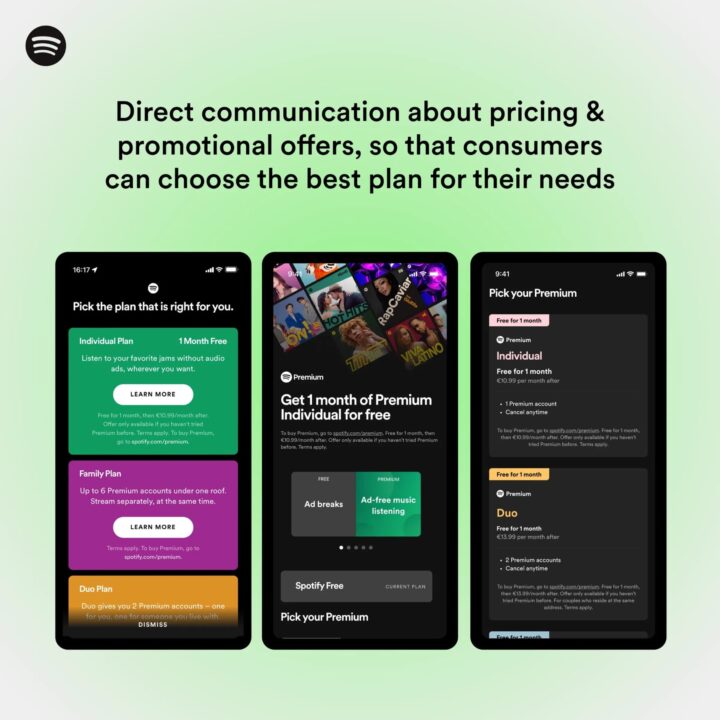Spotify prend en compte les modifications iOS pour revenir aux prix et aux liens externes dans l'application 3 1709728507 526 Spotify prend en compte les modifications iOS pour revenir