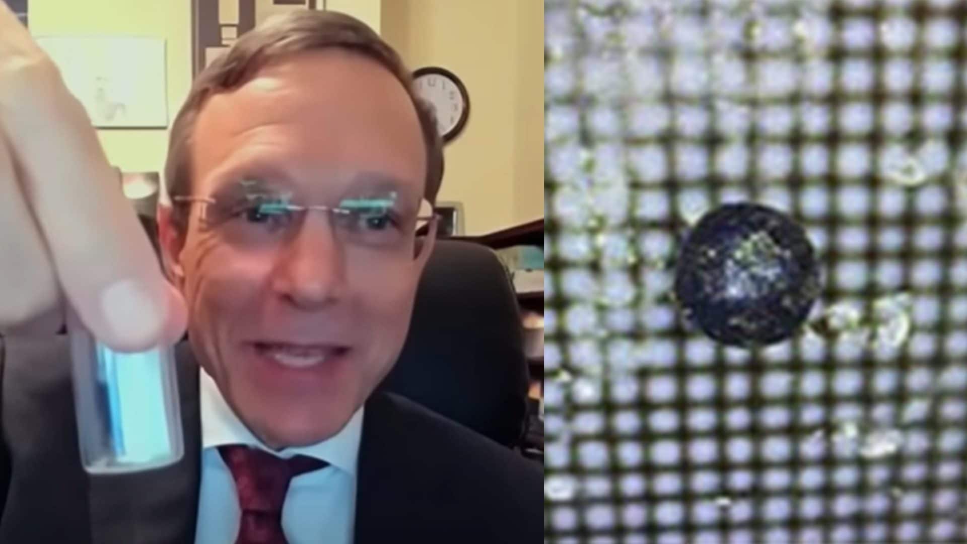 Le signal d'un objet associé aux extraterrestres était en réalité très terrestre : un camion de passage 3 Le physicien théoricien Avi Loeb avec un fragment de la prétendue technologie extraterrestre. Crédit : NewsNation/Youtube