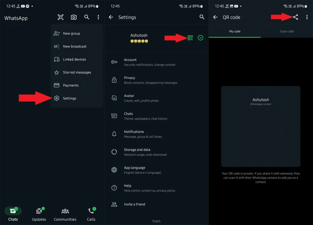 Comment partager le lien de profil et le code QR de WhatsApp 3 How to Share WhatsApp Profile Link