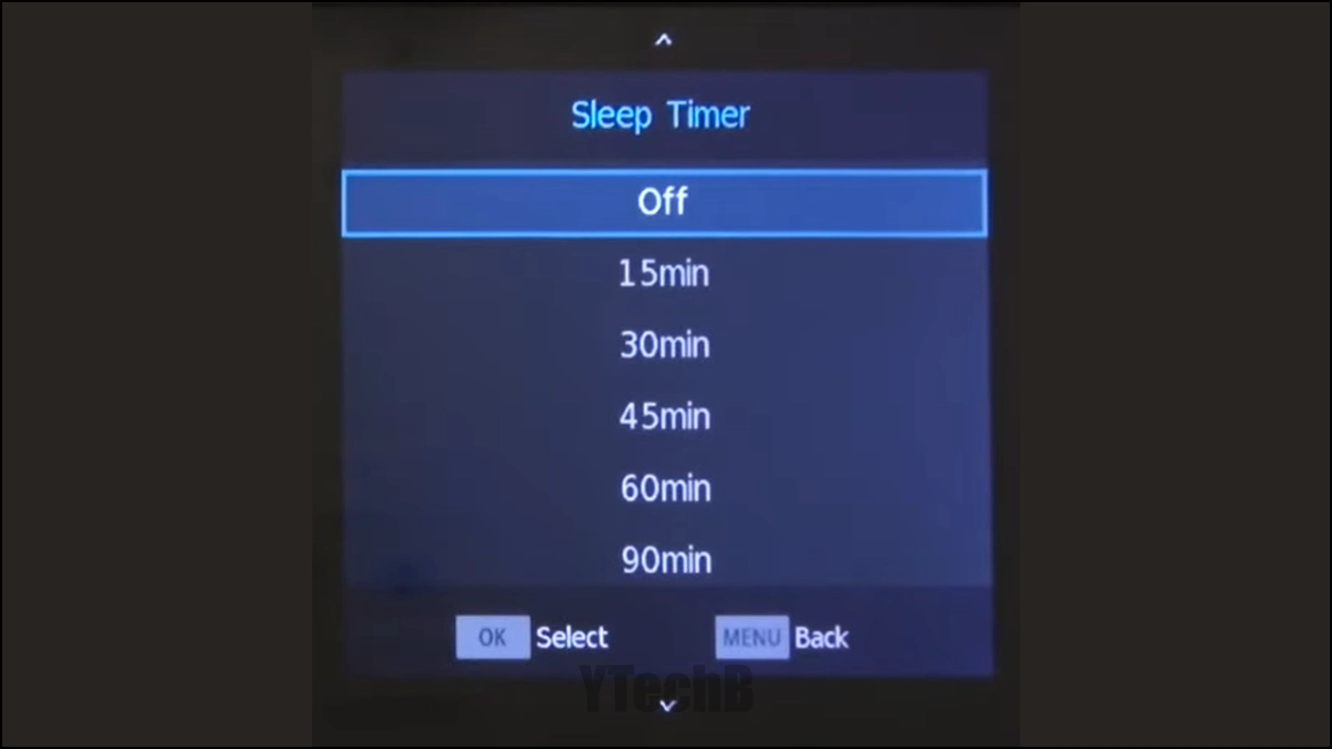 Comment réparer le problème d'écran noir de téléviseur Hisense 4 Désactiver la minuterie de veille