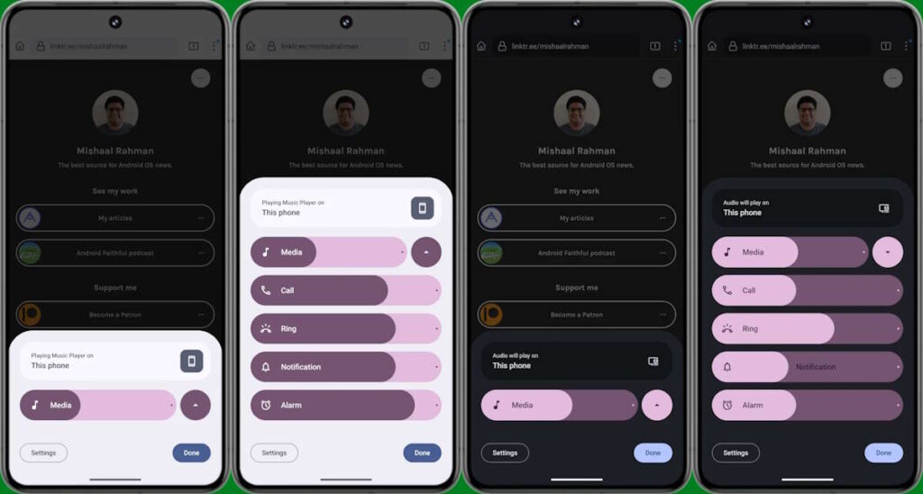 Google veut changer le contrôle du volume sur Android 15 et lui donne le design Material You 4 Contrôle du volume Google Android 15 Matériel Vous