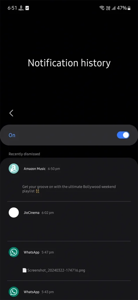 Comment consulter l'historique des notifications sur Android 2 Voir l'historique des notifications sur Android