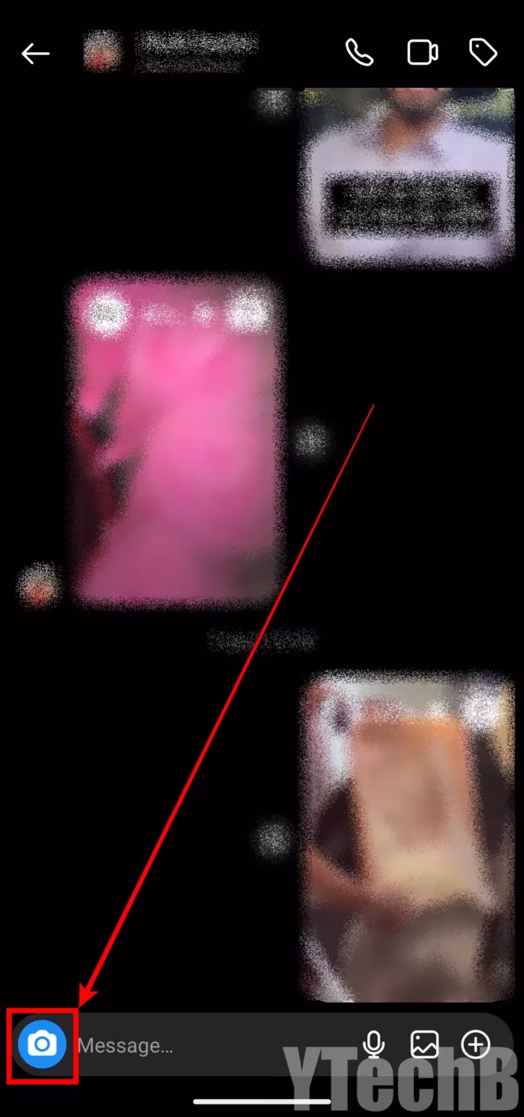 Comment enregistrer une storie Instagram avec de la musique (solutions 2024) 1 Icône de l'appareil photo de DM Instagram