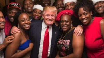 Pourquoi trouverez-vous sur les réseaux sociaux des photos fake de Donald Trump avec un groupe de femmes noires 24 Immagine