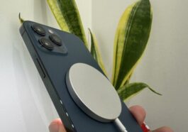 Image iPhone 12 avec chargement MagSafe via la technologie Qi2