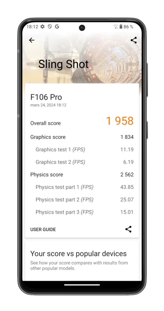 FOSSiBOT F106 Pro en TEST: Le premier smartphone solide avec lampe de camping et haut-parleur 103 dB 22 Fossibot F106 Pro Benchmark (10)