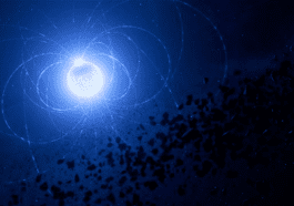 La cicatriz metálica de un astro distante revela una estrella "caníbal" que devora planetas