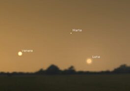 Simulation de la conjonction astrale du 8 mars. Crédit : Stellarium
