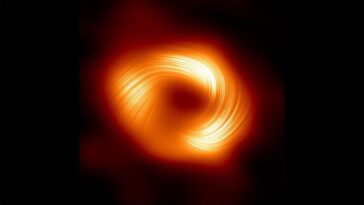 Nouvelle image montre le trou noir de la Voie lactée et ses champs magnétiques 7 Image réelle du trou noir Sagittarius A*
