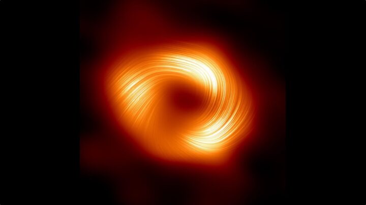 Nouvelle image montre le trou noir de la Voie lactée et ses champs magnétiques 2 Image réelle du trou noir Sagittarius A*