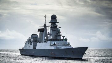 Qu'est-ce que le navire Caio Duilio et avec quelle arme a-t-il abattu le drone des Houthi 8 Le cacciatorpediniere Caio Duilio. Crédit : Ministère de la Défense
