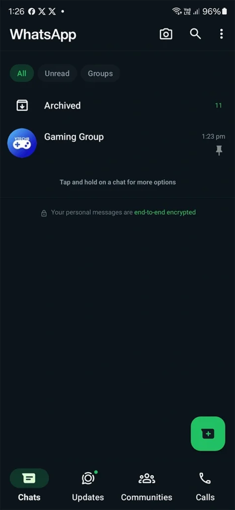 WhatsApp teste à nouveau les filtres de discussion 2 WhatsApp testing Chat Filters
