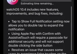 Mise à jour watchOS 10.4