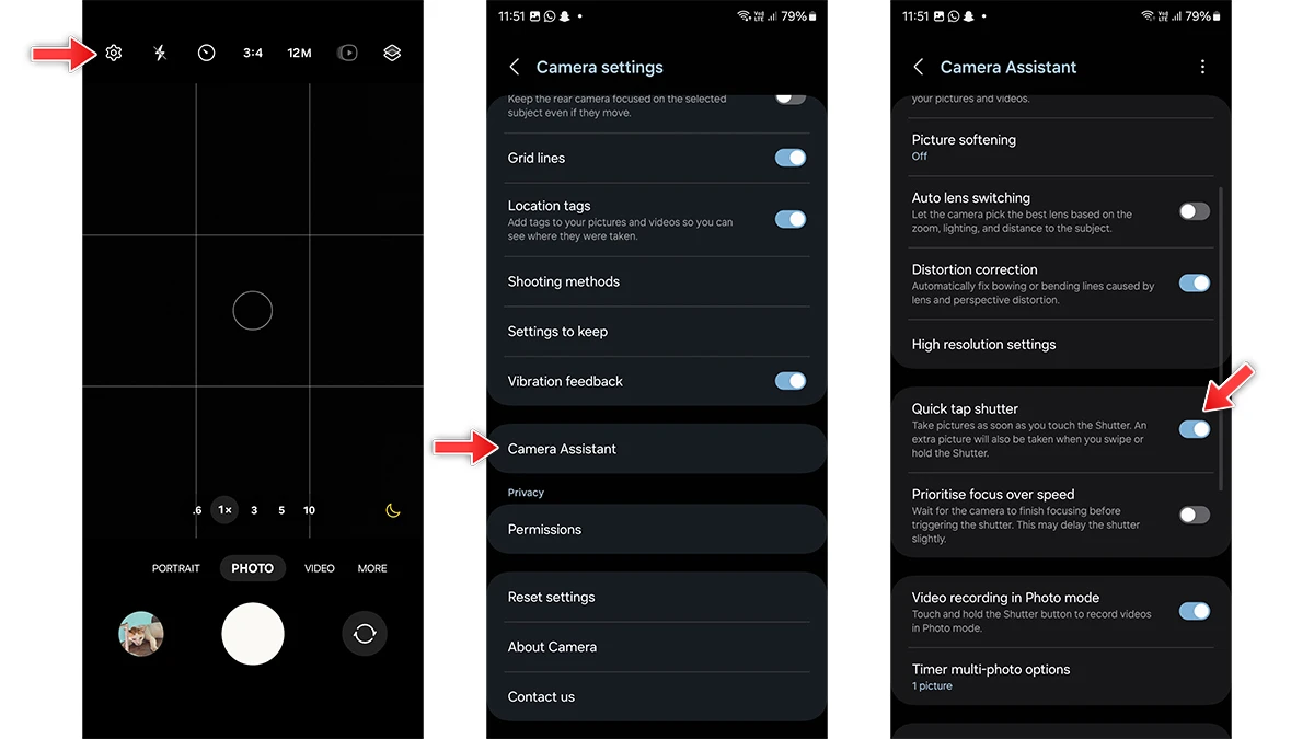Vous n’aimez pas le délais du déclencheur sur le Galaxy S24 Ultra ? Voici une solution simple ! 4 Réduire le retard de l'obturateur de l'appareil photo sur le Galaxy S24 Ultra