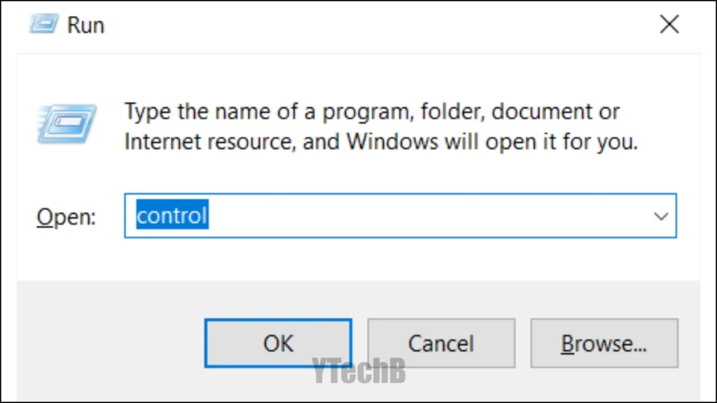Comment changer l'adresse MAC sur Windows 10 et 11 4 Boîte de dialogue Exécuter Control