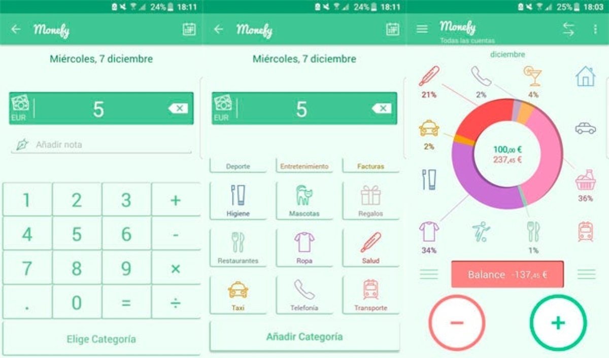 Comment effacer votre compte Monefy sans complications : voici comment protéger vos données 3 Interface Monefy