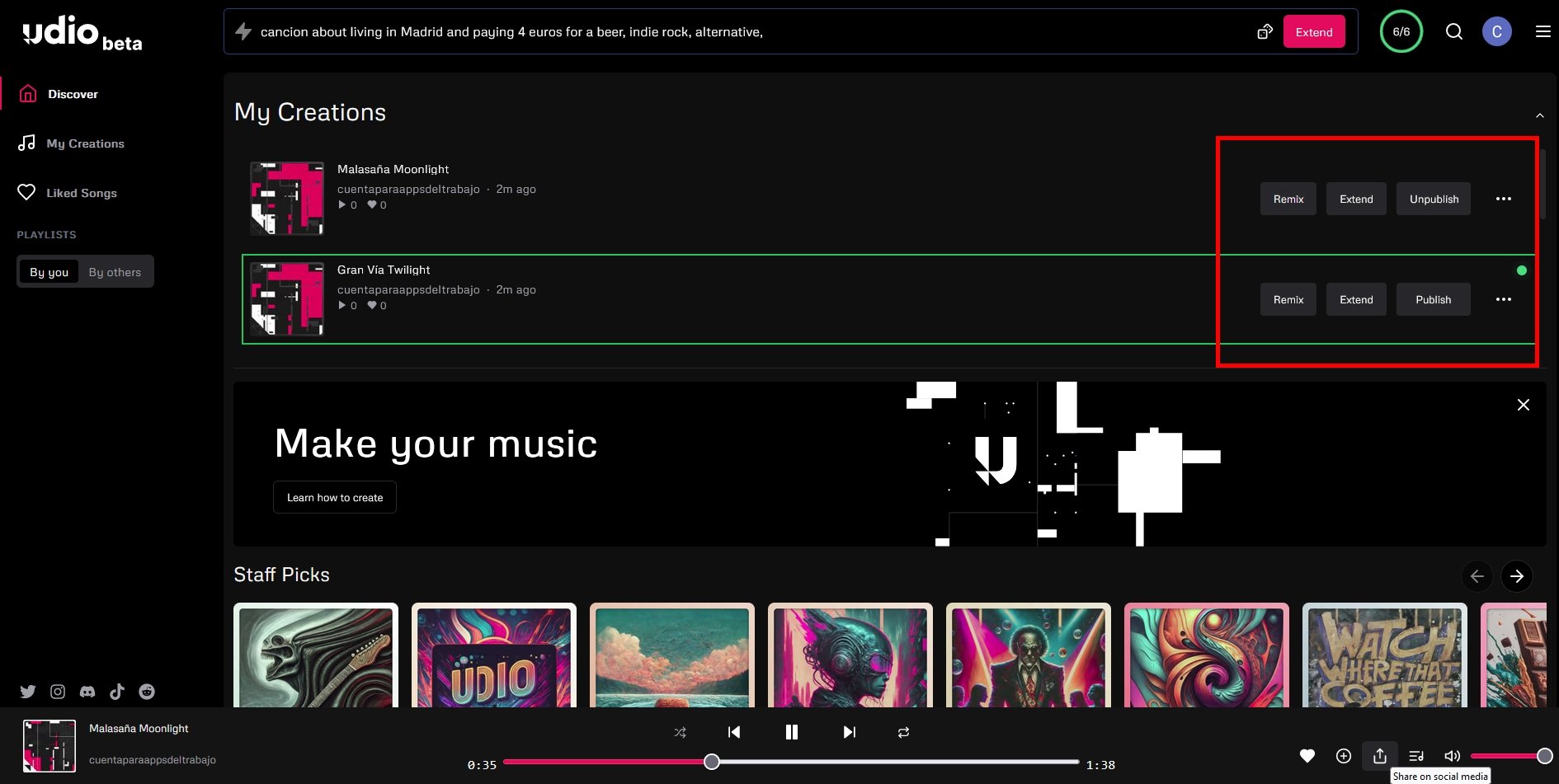 Cette nouvelle IA te permet de générer ta propre musique totalement gratuitement 4 Comment créer des chansons par IA avec Udio