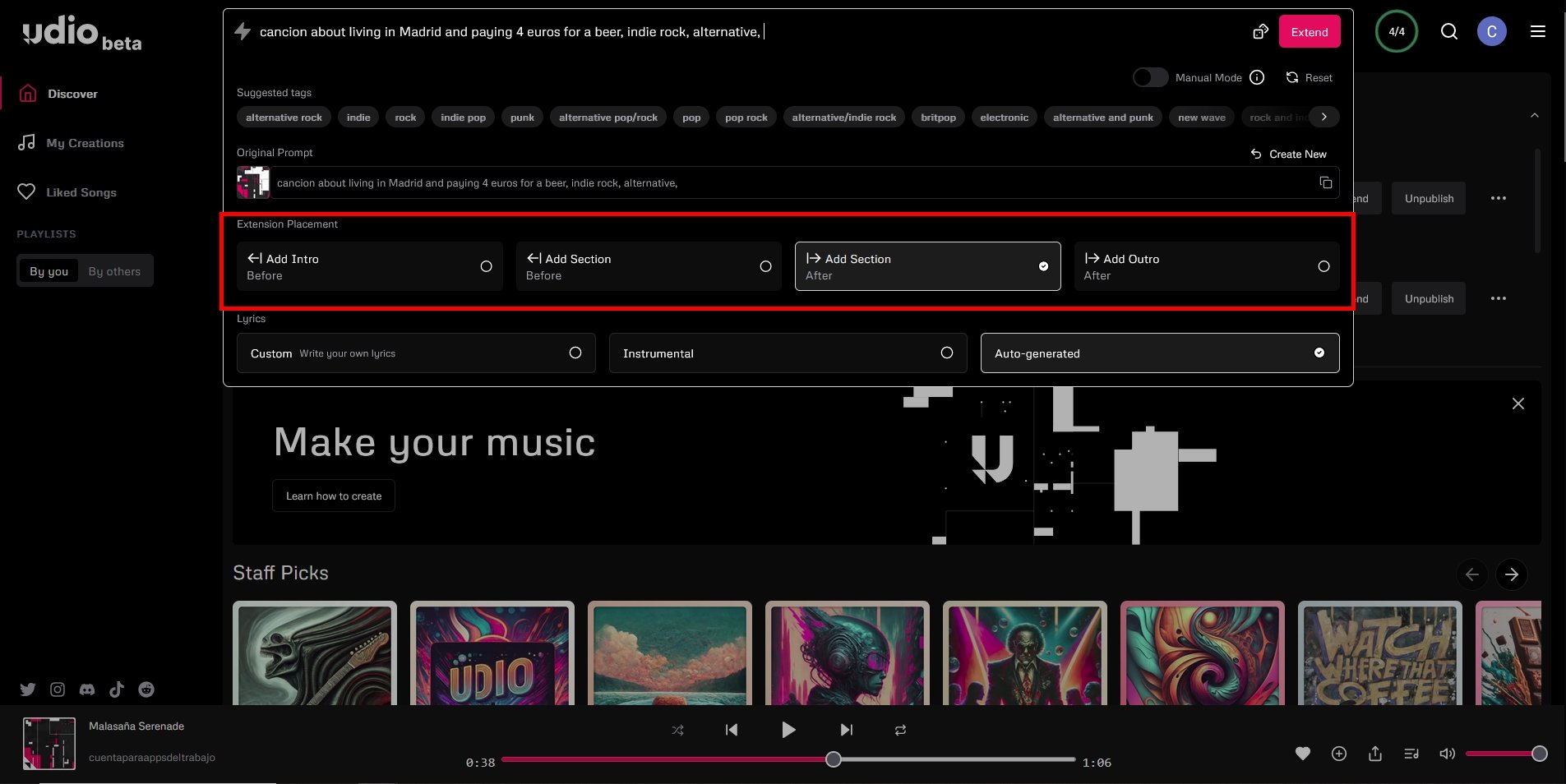 Cette nouvelle IA te permet de générer ta propre musique totalement gratuitement 5 Comment créer des chansons par IA avec Udio