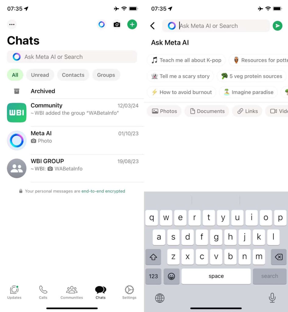 Presque là ? WhatsApp ouvre Meta AI à plus de pays et à plus d'utilisateurs 3 Méta-messages WhatsApp AI
