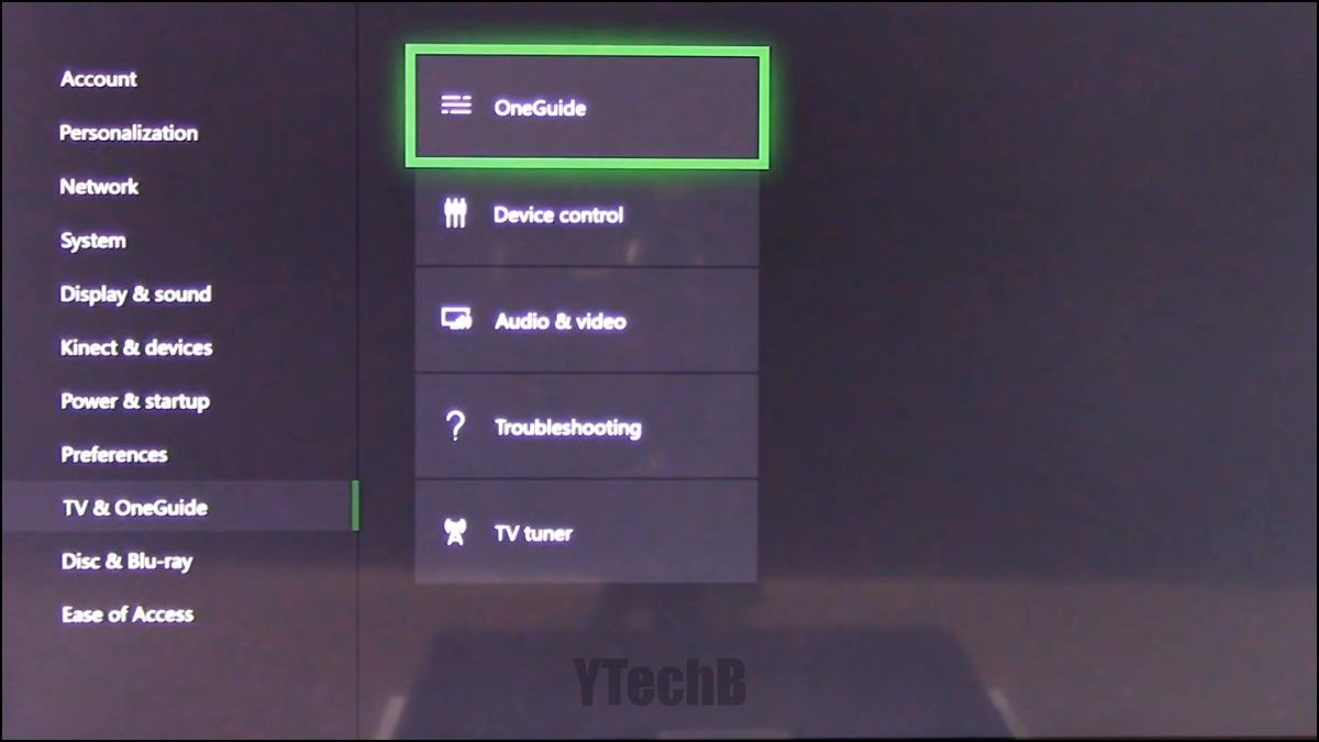 Comment regarder la télévision sur Xbox One 3 Option OneGuide sous TV & OneGuide