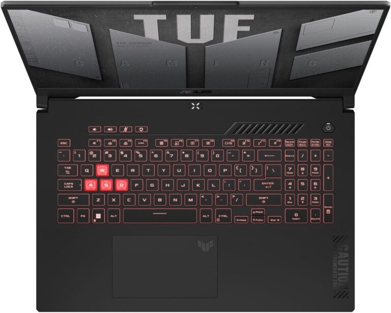 Les meilleurs ordinateurs portables IA 2024 : plus de puissance de calcul pour les créatifs 5 L'A17 est de couleur noir élégant et rouge. (Photo : Asus)