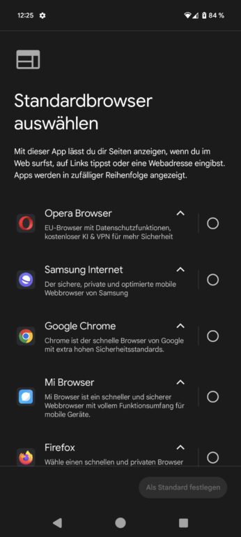 Android : Comment modifier le navigateur et le moteur de recherche par défaut 4 03 - ... pour la sélection du navigateur. (Captures d'écran personnelles)