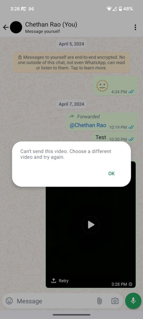 Des problèmes pour envoyer des vidéos sur WhatsApp ? La situation est générale sur Android 4 Problème d'envoi de vidéos WhatsApp Android