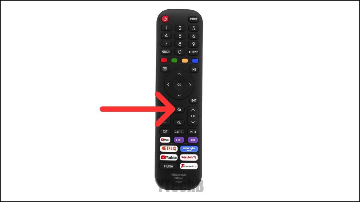 Comment connecter un téléviseur intelligent Hisense à un réseau WiFi 7 Bouton Accueil de la télécommande VIDAA Hisense