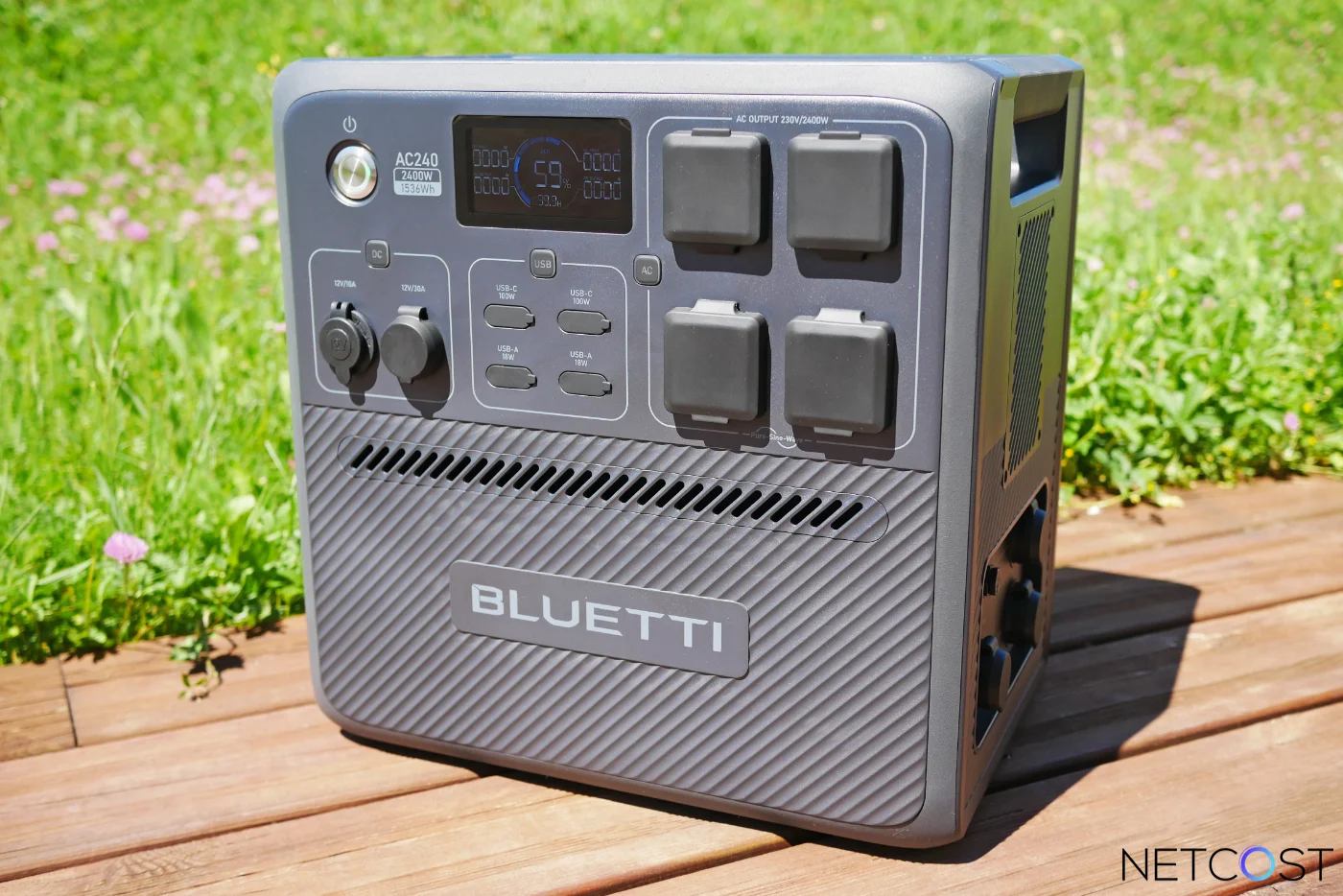 TEST BLUETTI AC240: La batterie IP65 résistante aux jets d'eau, poussière, chaleur et froid 8 Bluetti Ac240 Test Review Battery Netcost (5)