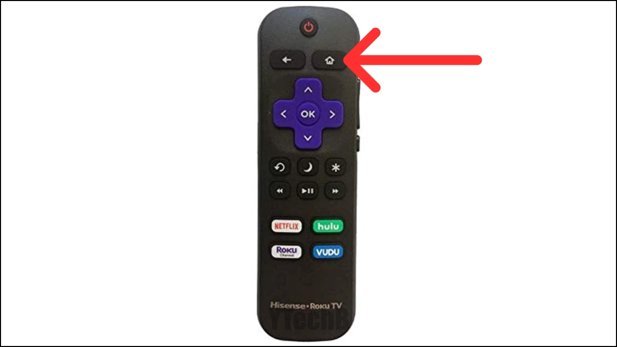 Comment connecter un téléviseur intelligent Hisense à un réseau WiFi 2 Bouton Accueil de la télécommande Roku Hisense