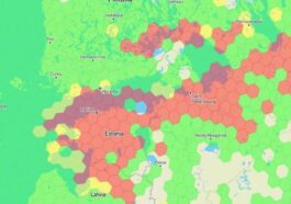 GPSJAM.ORG | La mappa delle interferenze ai GPS registrate nell'area baltica lo scorso venerdì 26 aprile
