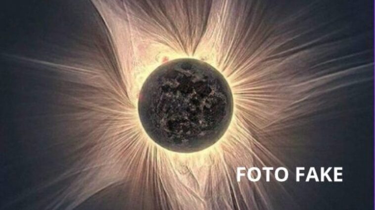 La véritable histoire de l'image "plus belle que l'éclipse" : ce n'est même pas une vraie photo 1 X | La photo fausse de l'éclipse du 8 avril 2024 depuis le compte de @Jerry Avenaim