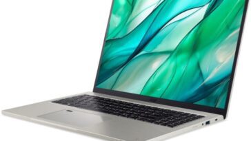 Les meilleurs ordinateurs portables IA 2024 : plus de puissance de calcul pour les créatifs 7 L'Acer Aspire Vero 16 est en partie composé de matériaux recyclés. (Photo : Acer)