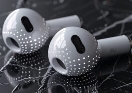Illustration des AirPods d'Apple qui pourraient un jour réaliser un EEG