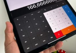 Image avec iPad Pro avec application Calculatrice